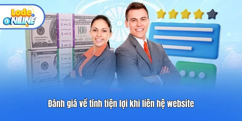 Đánh giá về tính tiện lợi khi liên hệ website